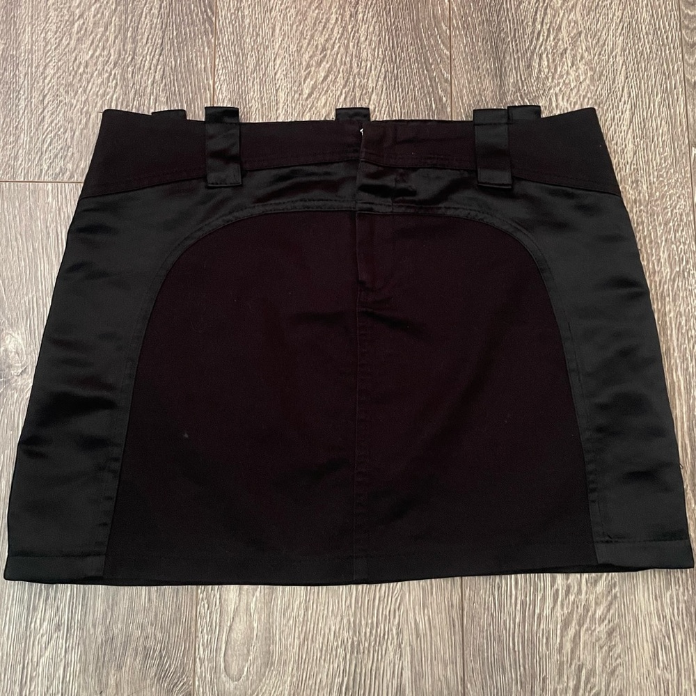 Black mini skirt